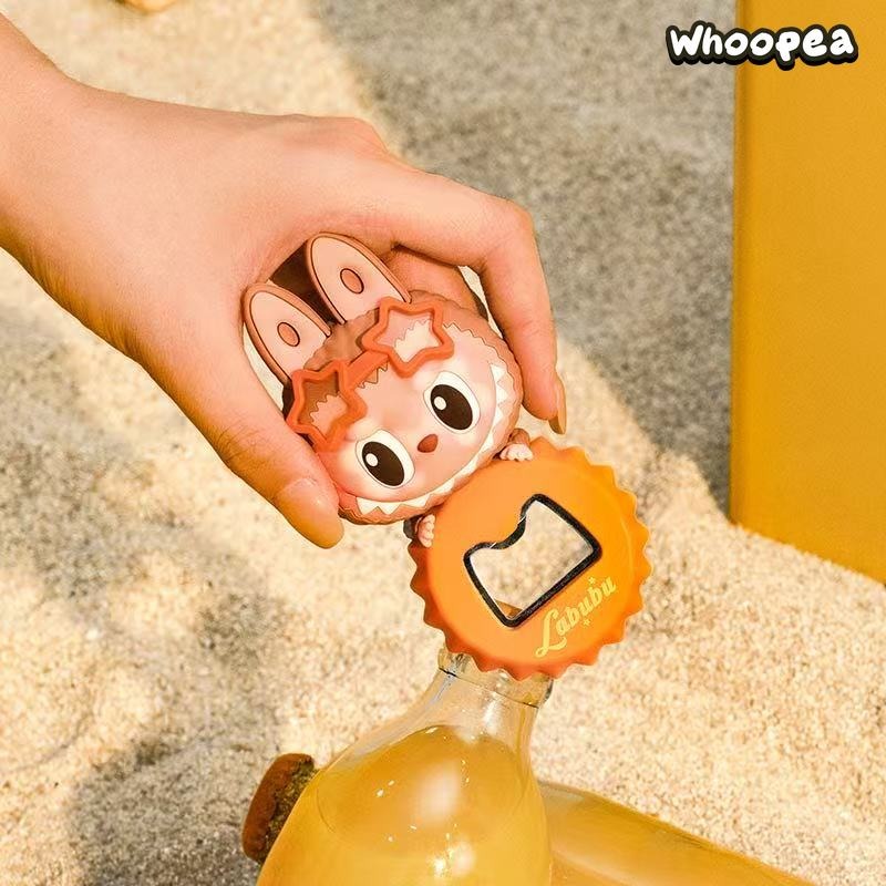 Labubu The Monsters Jump Into Summer Series Bottle Opener Fridge Magnet