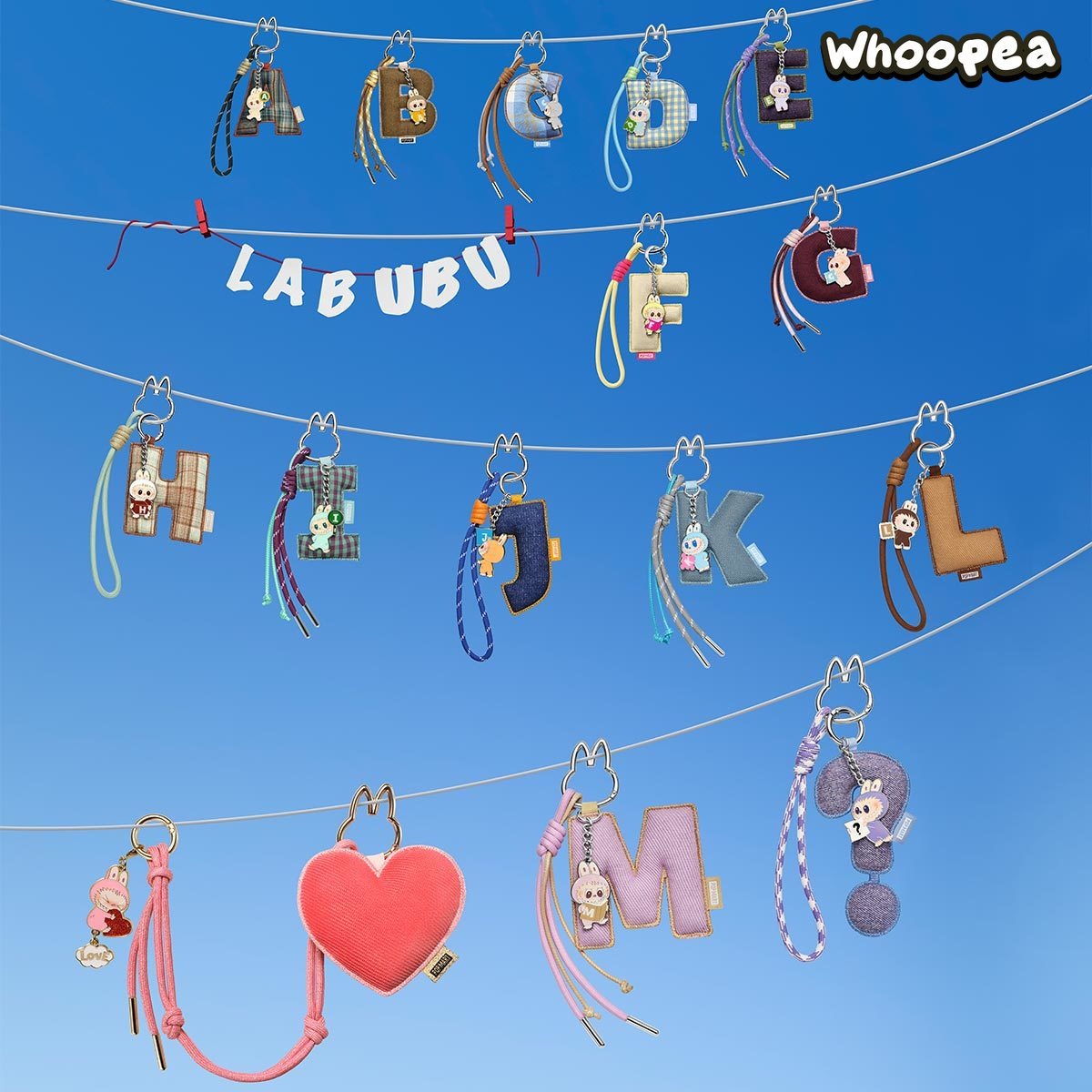 THE MONSTERS Pin for Love Series- Letter Pendant Blind Box (A-M)