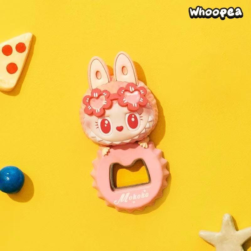 Labubu The Monsters Jump Into Summer Series Bottle Opener Fridge Magnet