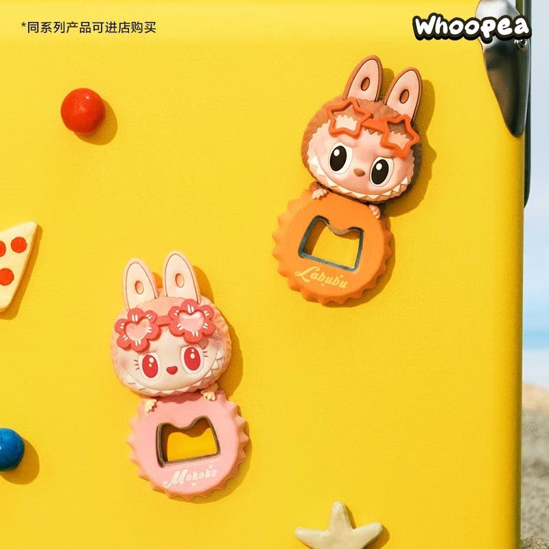 Labubu The Monsters Jump Into Summer Series Bottle Opener Fridge Magnet